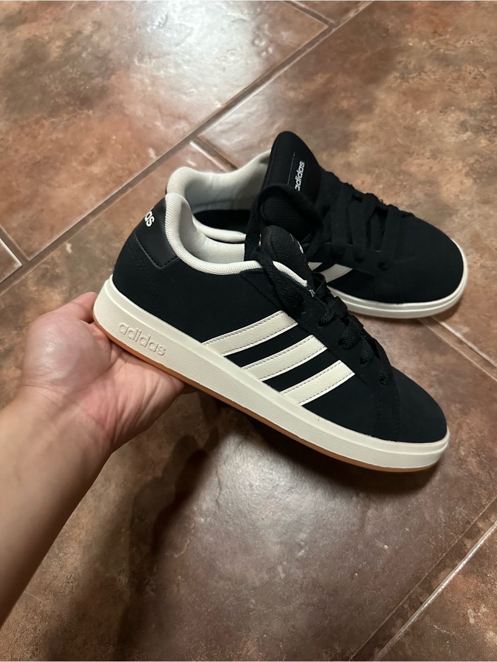 adidas Women’s Black and White Low-Top Sneakers